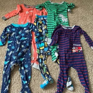 Five Carters footed pajamas